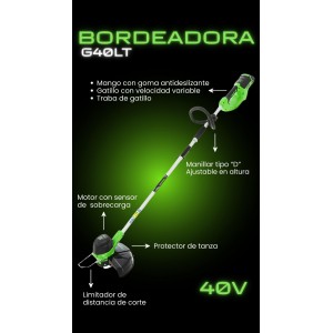 BORDEADORA GREENWORKS 40V