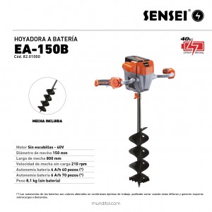 Hoyadora a Batería SENSEI EA-150B