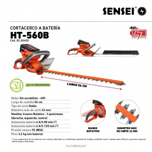 Cortacerco a Batería SENSEI HT-560B