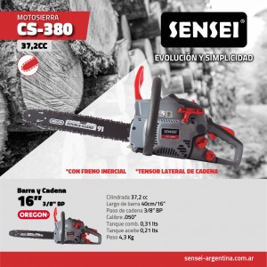 Motosierra SENSEI KASEI CS-380