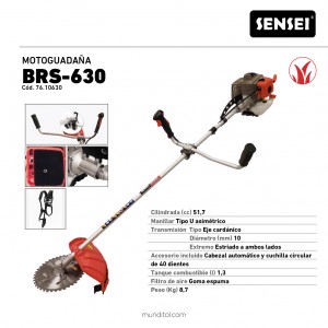 Motoguadaña SENSEI KASEI BRS-630