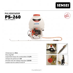 Pulverizador con bomba SENSEI KASEI PS-260
