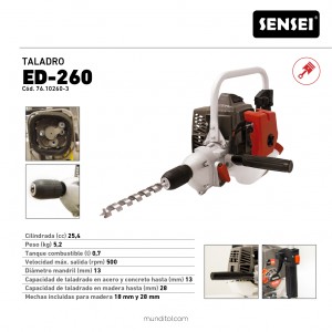 Taladro Hoyador SENSEI KASEI ED-260