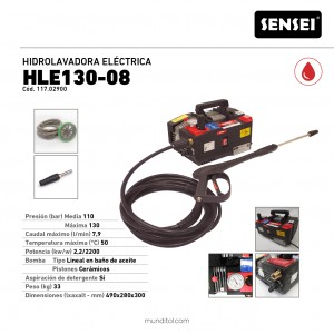 Hidrolavadora SENSEI KASEI HLE 130-08