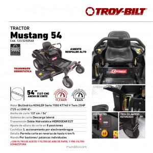 Tractor Radio Cero TROY BILT Mustang 54