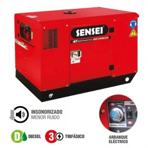 Motogenerador SENSEI KASEI MGD14000S AE3 AVR- DIESEL
